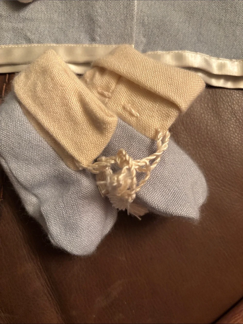 Pashmina Baby by Two Porters Light Blue Baby Jacket Matching Hat/ booties